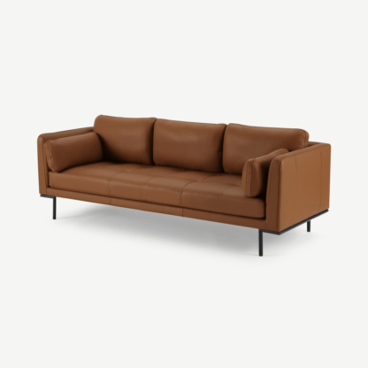 f5ec7ddf36a4b705a828a20ab3c338e54a5a5cc36cda9b0ea0516d2ca2862ada-1.png An Image of Harlow 3 Seater Sofa, Denver Tan Leather