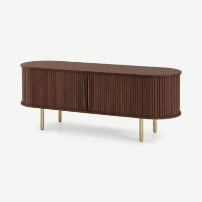 018cf280985761f63d95927344ca51c2ce85108e5ca2844e84d5fc04746f14ed.png An Image of Tambo Media Unit, Walnut & Brass