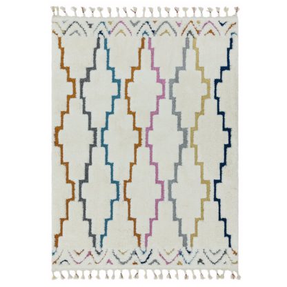 0ec83307e025604644b2876929568d02d87b38aaef207987cae6768a3e512d83.jpg An Image of Asiatic Ariana Modern Spot Rectangle Rug - 120x170cm - White