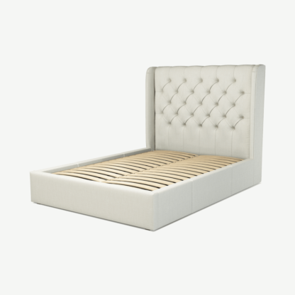 0f1f0753a2f82453cc2e4e5b2e902979d34b310a6d20bfad880a5ed8331a49de.png An Image of Romare Double Bed with Storage Drawers, Putty Cotton