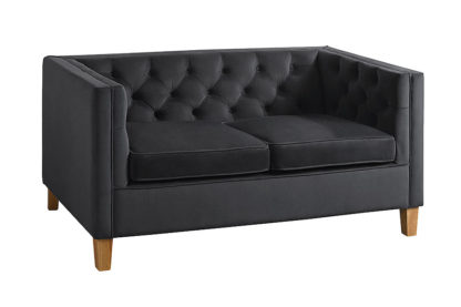 2bd61995f64805383afaacc4108cfb5e70650d7c584d212fdd29612a9328a6ce.jpg An Image of Miasto 2 Seater Sofa Storm Grey Velvet