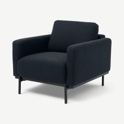 3002ee4ea953dc4fc39927e9d5e352471f8f7cf2afd467c9f8ddea25d4c7dd62.png An Image of Jarrod Armchair, Midnight Blue Weave
