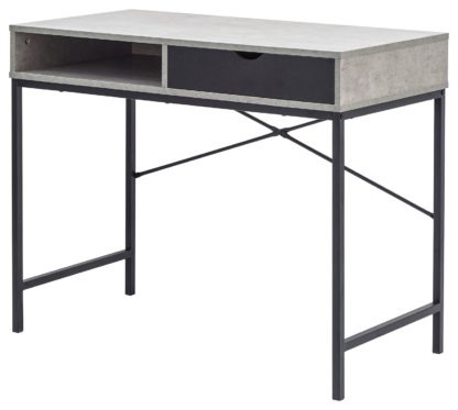 3083a3098f05a36f1e3aa7d183ce6f0dfb4443bb3bdd2dce50ab9a84512c255a.jpg An Image of Telford 1 Drawer Desk - Grey