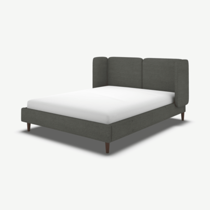 37ecc8d0718a94379de644438f13e3586ba26fd9548f5b38d851bbfd70fcedd7-2.png An Image of Ricola Super King Size Bed, Granite Grey Boucle with Walnut Stain Oak Legs