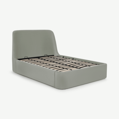 3da48c144843ceeb56ddfbcafe66dd6e4044e3047b7d48cb38f5b1b2605ed965.png An Image of Hayllar King Size Ottoman Storage Bed, Sage Green Velvet