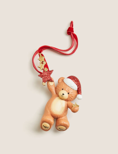 4f01351ad390e6c9c7572d5b1220a291e187d695f8644b60ee57f478146cf5a3.jpg An Image of M&S Hanging Teddy Bear Decoration