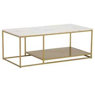 An Image of Alba Coffee Table, White Marble