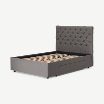 549245737842b2b89997600be893f5b243b067625f70fd07a176300f180c3bc0-1.png An Image of Skye King Size bed with Drawer Storage, Owl Grey Weave