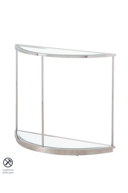 569966232c8a20befca9b007061dafd63ec6e949f44a7b2942a1d573705c1fa1.jpg An Image of Rippon Silver Curved Console Table