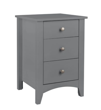 58efc1ac7d6010c6c5a1250f352d15de8b082c136efa7fb7eb7f737c45e58aca.jpg An Image of Habitat Minato 3 Drawer Bedside Table - Grey