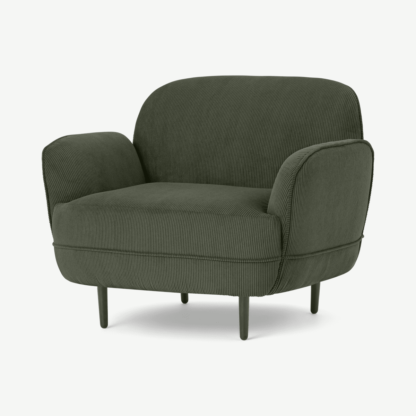 5bde845165233545c1c27790b0ad6eb307c3c325db66493f2e01f1a21b8cb9ce.png An Image of Cameo Accent Armchair, Sage Corduroy Velvet