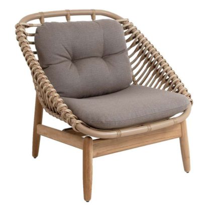 5d358d405b5e366afdf4e17b9bc8f5c4e6a8fc45e23e7c9e80a10cb260d36f42.jpg An Image of Cane-line Strington Lounge Chair, Natural, Teak