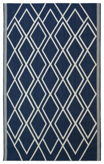 604207d8ac779f2c670a9144d40af12fa12b37841eb24e81de4410b92742d8b6.jpg An Image of Homemaker Indoor Outdoor Diamond Rug - 160x230cm - Grey