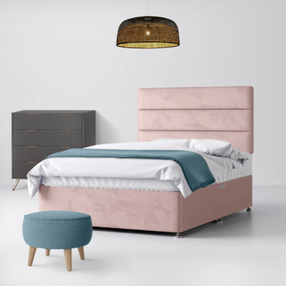 679460049eb37659724554cd4b9978de308a010102aab74aa7ae5ed330af82e8-16.jpg An Image of Cornell Lined Pink Velvet Fabric 2 Drawer Same Side Divan Bed - 2ft6 Small Single