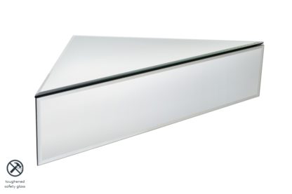 6d2128ca1dab264fc9d31a9d530c02c1ba86e054ac425eaaf3391a8c5aa75a61.jpg An Image of Inga Corner Mirrored Floating Bedside / Shelf / Storage System