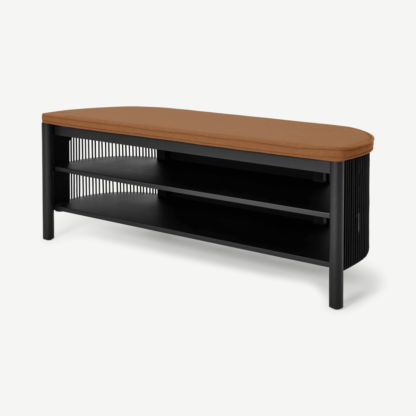 6fb686034d37b645471ef1946aa0aad2b03f841cc6fbdb6c8b461522ca6d2eca.png An Image of Tamana Hallway Bench, Black Acacia Wood & Cord