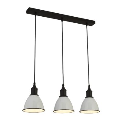 71eab4711422f0c59e8fbc6dd9ec34232215ebb69426e18cf718f4b20611dd17.jpg An Image of Country Living Farmhouse Pendant Light - White - 46cm