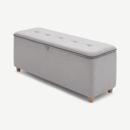 7205409b7164a74e5a97d7f0a28485693bdd24c8bf999d37e78c169cac30b6a5.png An Image of Burcot Upholstered Ottoman Storage Bench, Contrast Grey