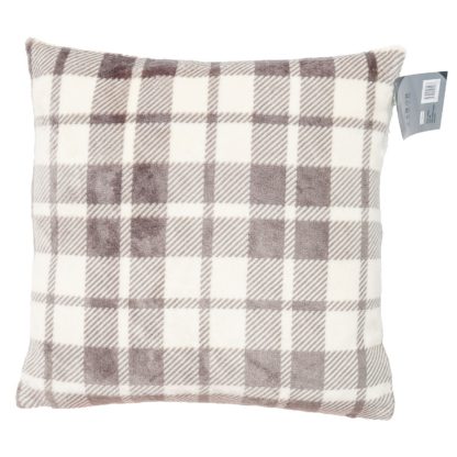 74df0ca5cf7bac97029e9f5b3a494aed23c71d47570599e9dc703032cc73b0bf.jpg An Image of Grey Check Cushion - 45x45cm