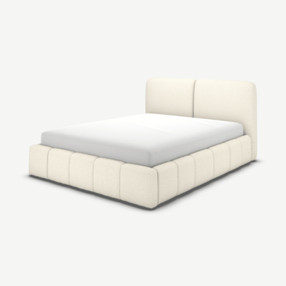 7c35a02a430db9e9e0882257d75f2c25f97628e1fcc572dc32c0687b3859b628.png An Image of Maxmo Super King Size Bed with Storage Drawers, Ivory White Boucle