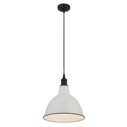7d0f829ff7510a684de132eb1737d208464ab4be36cdb8106fac847b44e33294.jpg An Image of Country Living Farmhouse Pendant Light - White - 46cm