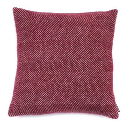 82d18ff7b3344860c9dd2c76d4662569fca29f28abaa1de3a4acc3ed840870a5.jpg An Image of Country Living Wool Herringbone Cushion - 50x50cm - Cranberry