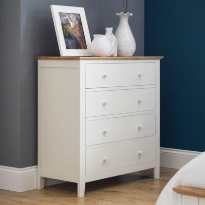 950955fcc4524873e883c8c0d41038faeb3bac1c03fa7849d8e8c20ad2383731.jpg An Image of Salerno Ivory and Oak Wooden 4 Drawer Chest