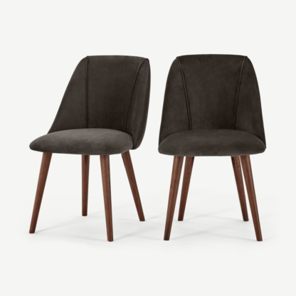 951434151001d5b3e97c2cf88708b9870b614f57da637f8ceab25b4463a5a557.png An Image of Set of 2 Lule Dining Chairs, Otter Grey Velvet