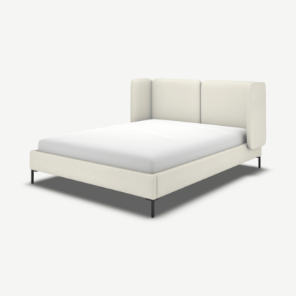 9c7a7a9b7618d8ef212edac4bebb6e749836c0137eaf1b633f088f769044e30a.png An Image of Ricola Super King Size Bed, Putty Cotton with Black Legs