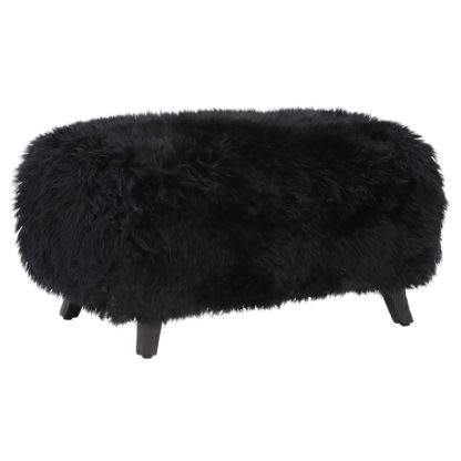 9fb380ced121393d960baaa8bbdd2ee07329eab8cf12c462cd8668115f37d4d7.jpg An Image of Timothy Oulton Cabana Yeti Footstool, Black Yeti and Black Clay