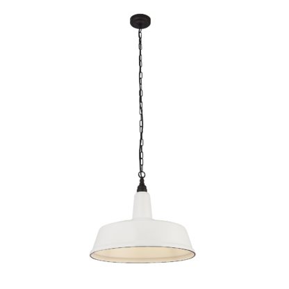 9fb6c00f643189f7c2d152bb90a009d9d9a737a118a291716a281b88e3573e0a.jpg An Image of Country Living Farmhouse Pendant Light - White - 46cm