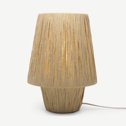 a8cac370d3701f2cd503d9570d0b81934e1ae19fbe30102b02940054d7c91433.png An Image of Karel Bedside Table Lamp, Natural Raffia