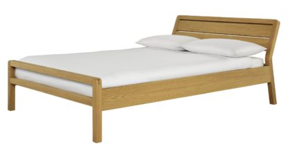 b2e132c97d14a1ac8d16d723ed4e45d09bb7e1794af4c2e90f76885ac35c9c4e.jpg An Image of Habitat Radius Double Bed Frame - Oak