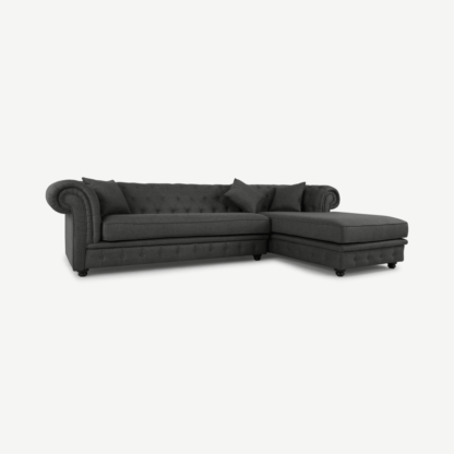 b4e6873c053c6f6205f3addb8e3dec14ddbe47c601fcac3d7302b2dc7b108cf1.png An Image of Branagh Right Hand Facing Chaise End Corner Sofa, Anthracite Grey