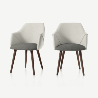 c0d39a97d2458c3e5f6cba96a492dc4c466bb9b727ebfe35327b95bcae969d13.png An Image of Set of 2 Lule Carver Dining Chairs, Marl and Hail Grey