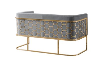 c39e9673a1103f4badf6704e3908cfe7eabbda5a017cf3cb26901a069f712bb4.jpg An Image of Alveare Two Seat Sofa - Brass - Dove Grey