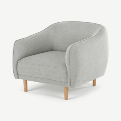 cb8c3c10209f7a62429cf775f5f1570bcd4f41b875ece9ddb0cf606a075be92e.png An Image of Haring Armchair, Silver Grey