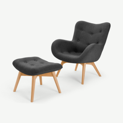 cc2e2bf920bf8bd0c3ceaa8ed5af2fb35dd5e7a85c763f556a7b295f287676dc.png An Image of Doris Accent Armchair and Footstool, Shetland Slate
