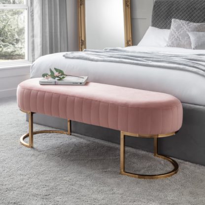 cfc5f9e95b9756fcd4a39fd2ad5dc4b36f1a654e7c553d1ee256bc11fa991caa.jpg An Image of Harrogate Velvet Bench Grey