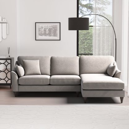 d4be132372df44ab07aecbeca75e41cb04f1a271a5717d67cbb5665a9001d050.jpg An Image of Sophia Plush Chenille Corner Sofa Navy