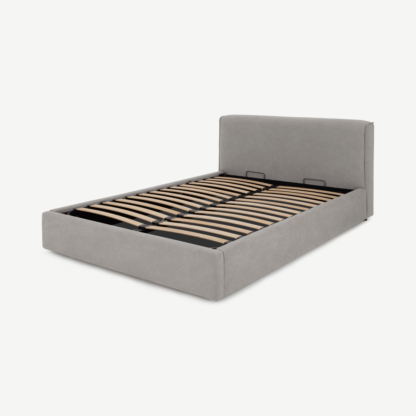 d8ba22bdfcaad08a85f1b9d841b11027d51600f3d448deaab233d4ea113d7cd4.png An Image of Bahra King Size Ottoman Storage Bed, Washed Grey Cotton