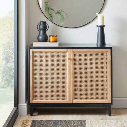 ebba3999bf7d105cface7cf06585af5e32be63a68024606dab1dce0bf97fd33e.jpg An Image of Franco Small Sideboard Black