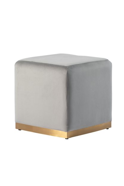 f366b7d870c6783b3d1168151100b88382063a2a7d6344db7706555c62760c99.jpg An Image of Harper Stool - Dove Grey - Brass Base