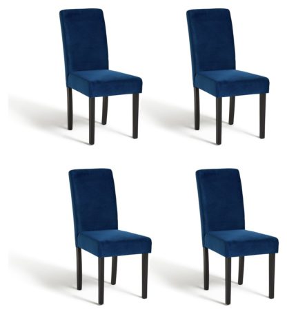0147c4fa318351051c44619c34f11eb7a4e6c4a8a76023f3f93158e157ef4d99.jpg An Image of Argos Home Midback Velvet Dining Chairs - Navy