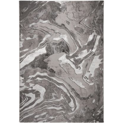 02277e8d40f1012ecd57b908e83c9d55b534f1f3f7dd3e4a998b4de27de264db.jpg An Image of Marbled Rug Silver and White