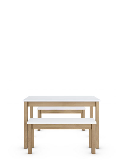 24cbb8aa5417b6f6df07fb0c56271e891b97df09add531b7e041ce071d2d6cd3.jpg An Image of M&S Loft Dining Table with Benches