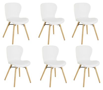An Image of Habitat Etta Plastic Dining Chair - White