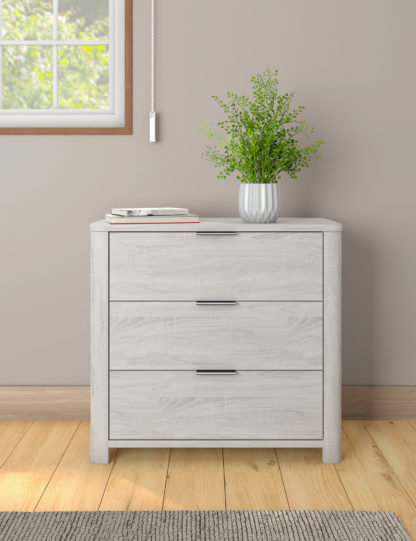 5f3ab3f15d69ec6e41fb8a3e852def09581137ddd226ef954d42e9659d54213b.jpg An Image of M&S Cora 3 Drawer Chest
