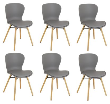 c32ff71584a455c285991edb672ce21652642a74909a02dd4ff237f23ba31e49.jpg An Image of Habitat Etta Plastic Dining Chair - Grey