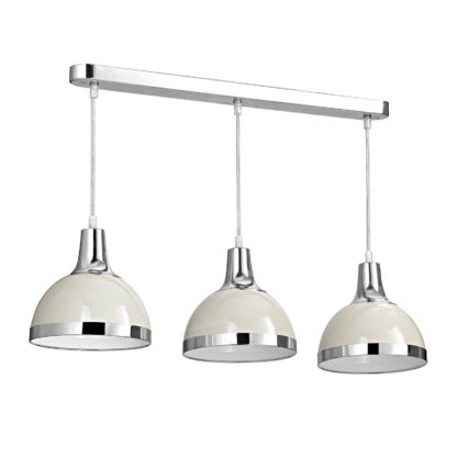 f380fd649c11f6d0b712219f9e5be262f3e3bd774b7c3ab57d4e8502b6144273.jpg An Image of Vermont 3 Clay and Chrome Shades Pendant Light